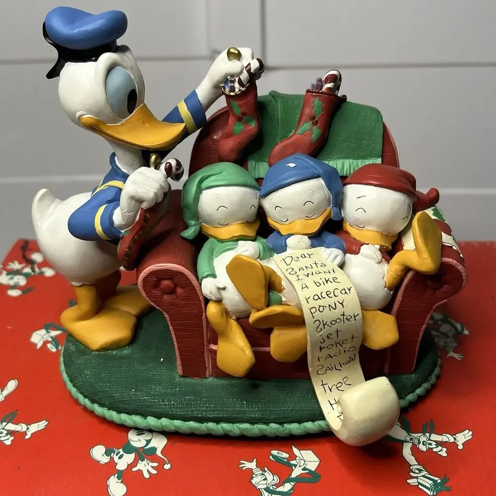 1995 Disney Store Vintage Donald Duck And Nephews Stocking Holder Christmas
